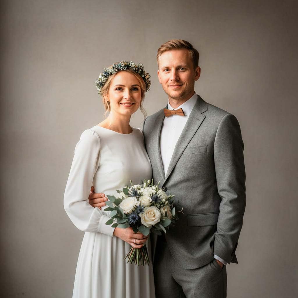 Kaunis nuori hääpari. Hääkuvaukset Tampereella toteuttaa valokuvaaja Joni Pystö